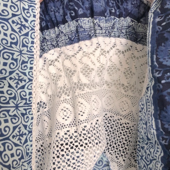 Boho Indie Festival Rave Tiered Lace Hippie Skirt - Picture 9 of 13